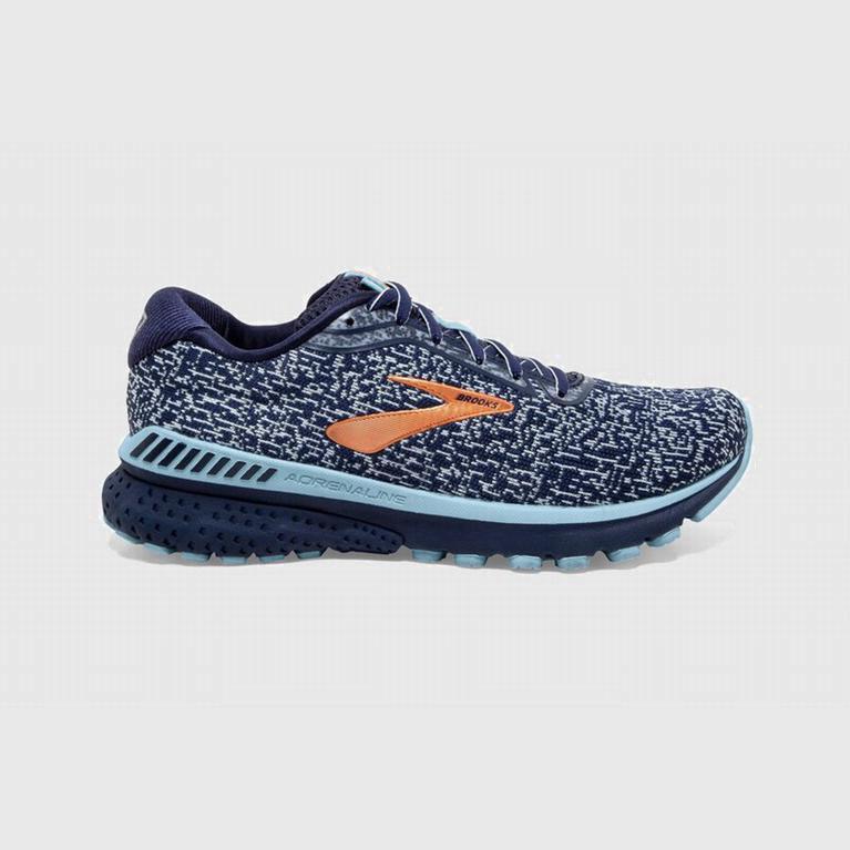 Tenis Brooks Adrenaline Gts 20 - Zapatillas Para Correr En Asfalto Mujer - Azul Marino / Cobra (TZGI